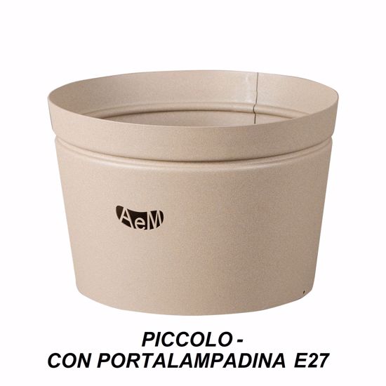 Vaso piccolo portalampada metallo beige