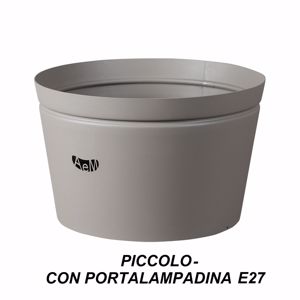 Vaso piccolo portalampada metallo fango