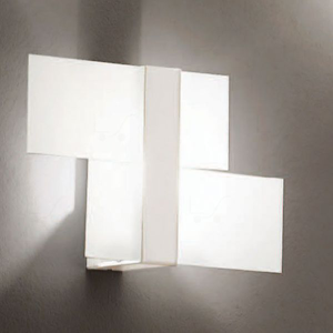 Applique triad moderna bianco design lampada da parete linea light