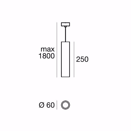 Linea light baton lampada a sospensione led 7.5w per isola cilindro bianco