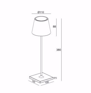 Lampada da tavolo per esterni o interni portatile ricaricabile ip54