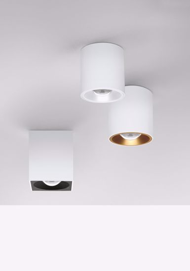 Baton linea light faretto led a soffitto bianco nero cubo 7.5w 4000k