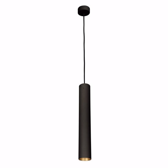 Linea light lampada sospensione baton cilindro led 7w nero oro 3000k