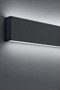 Linea light box applique led a parete grigio antracite 19w 4000k doppia emissione di luce