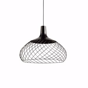 Mongolfier stilnovo lampadario moderno nero led 3000k per tavolo soggiorno dimmerabile