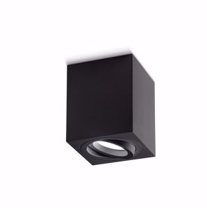 Faretto nero cubo da soffitto luce orientabile