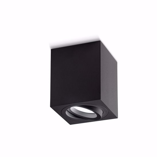 Faretto led da soffitto nero cubo luce orientabile gu10