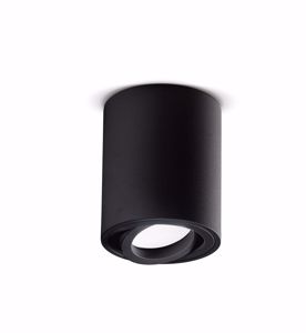 Faretto sporgente nero cilindro da soffitto orientabile