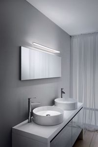 Applique specchio da bagno circular linea light cromo 8w
