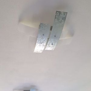 Plafoniera 50cm moderna gea luce lara bianco foglia argento per camera da letto