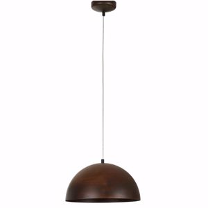 Lampadario per cucina cupola ruggine marrone metallo