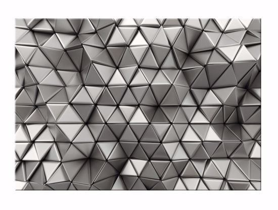 Quadro astratto moderno 3d 150x100cm triangoli cromati