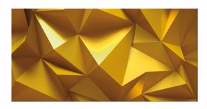 Quadro astratto moderno 80x40cm effetto 3d piramidi gialle