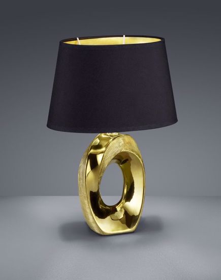 Abatjour lampada di ceramica da comnodino oro lucido per camera da letto