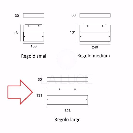 Regolo linea light applique led 24w metallo design mensola