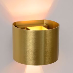 Applique con lampadina led g9 3w 2700k curvo metallo colore oro