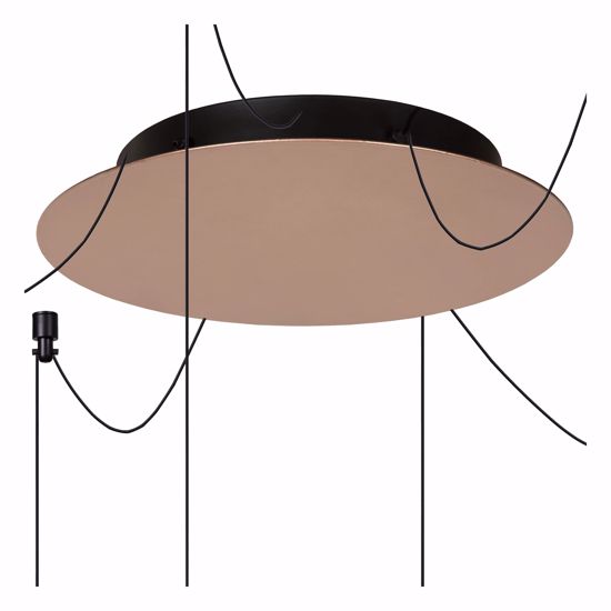 Lampade a sospensione led moderne per tavolo soggiorno cilindri rame dimmerabile