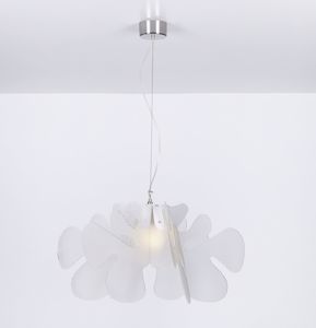 Grande lampadario design moderno per soggiorno metacrilato trapuntato