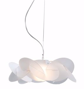 Lampadario design per soggiorno moderno 120008-001 trasparente satinato