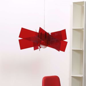 Lampadario rosso design moderno per soggiorno