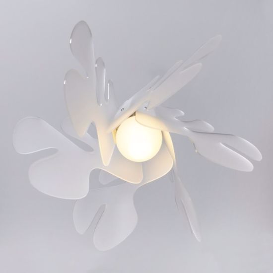 Lampadario moderno bianco 73cm in materiale plastico per soggiorno