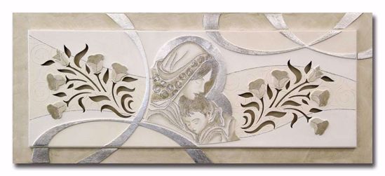 Capezzale classico 155x65 maternita capoletto traforato glitter e foglia argento
