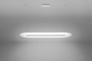 Optiline stilnovo lampadario moderno bianco led 47w dimmerabile
