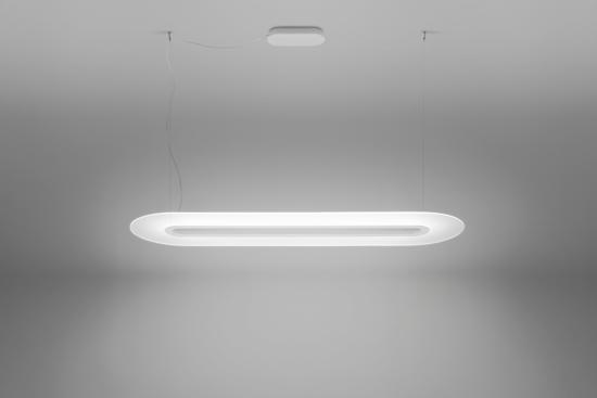 Optiline stilnovo lampadario moderno bianco led 47w dimmerabile