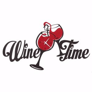 Orologio da parete per cucina moderna wine time nero rosso