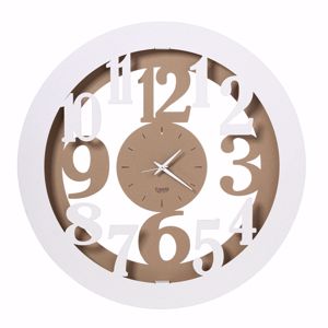 Orologio rotondo da parete 50cm beige bianco