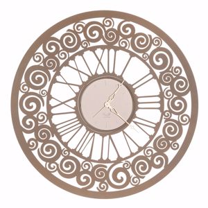 Grande orologio da parete tondo 70cm bronzo spirali