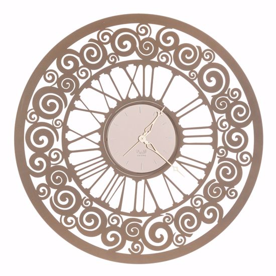 Grande orologio da parete tondo 70cm bronzo spirali