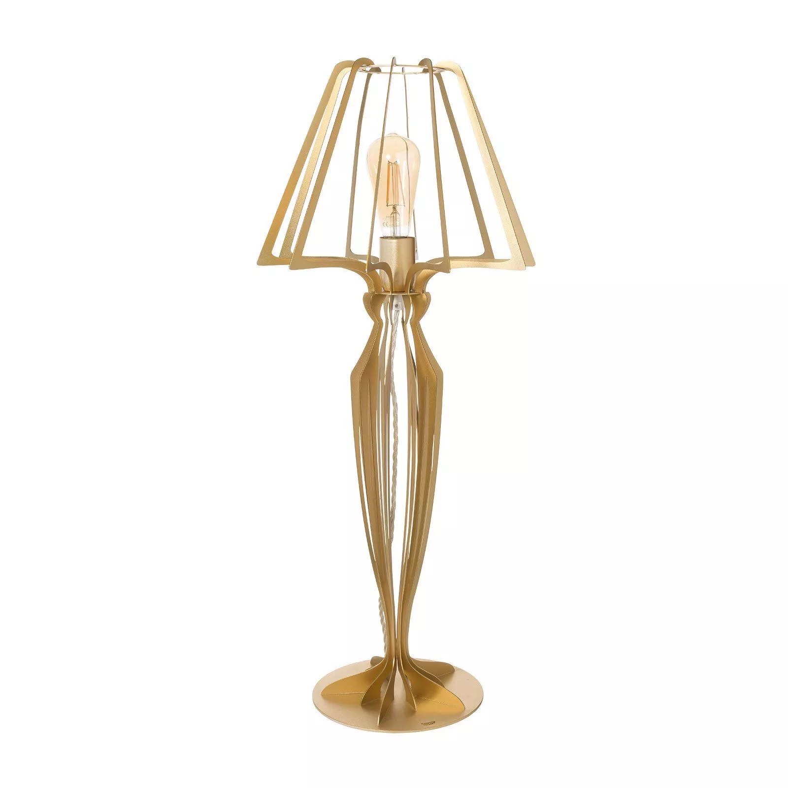 Lampada da tavolo particolare alta 71cm oro trasparente - 5B10