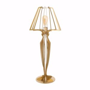 Lampada da tavolo particolare alta 71cm oro trasparente