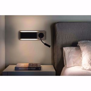Applique per comodini camera da letto marrone e nero moderna doppia luce