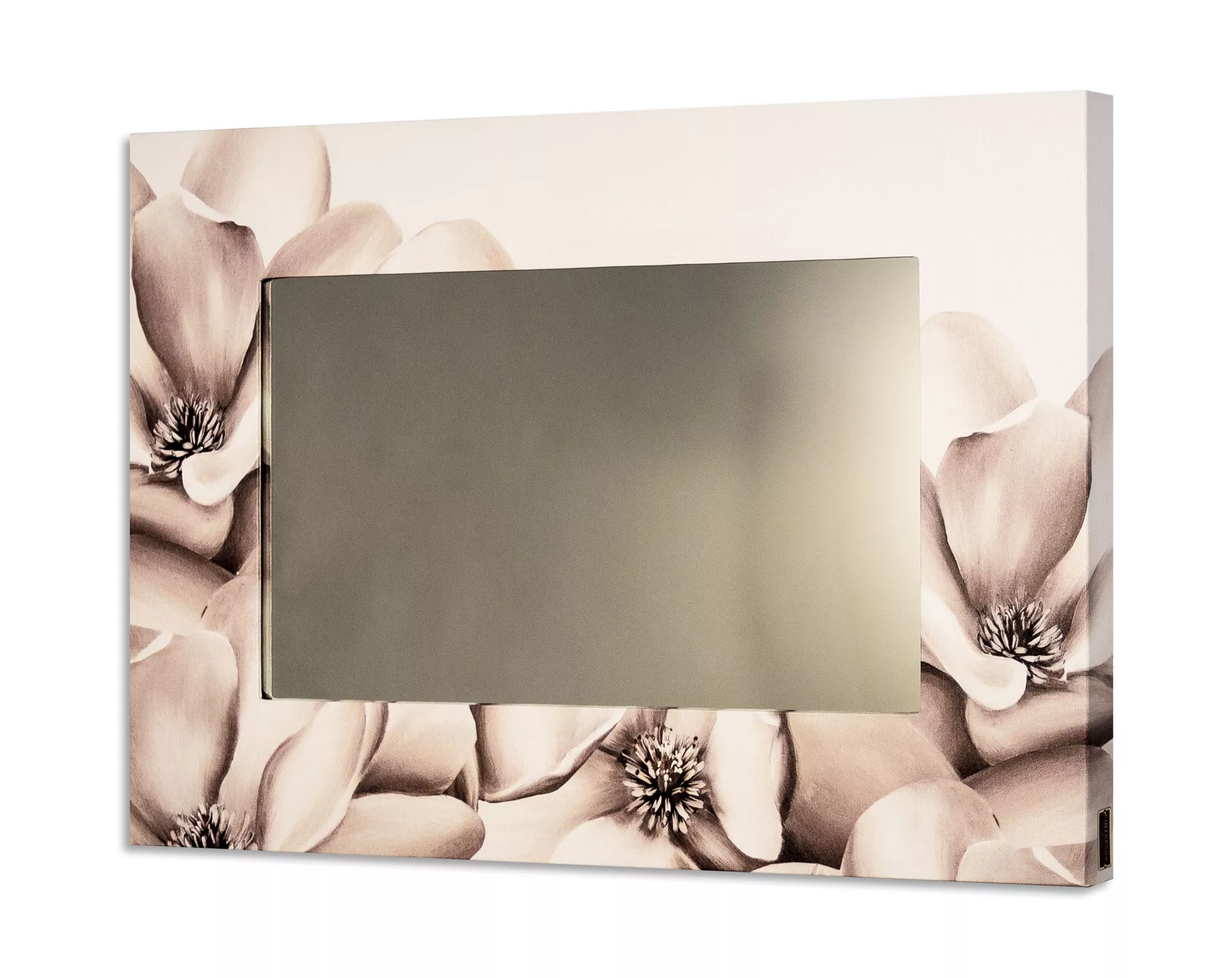 Specchio da parete rettangolare per camera da letto 80x60 floreale - 5806
