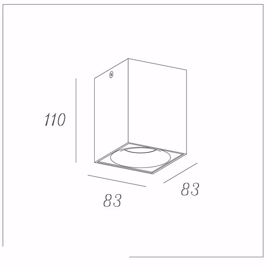 Faretto cubo da soffitto 4.5w 3000k dimmerabile grigio grafite