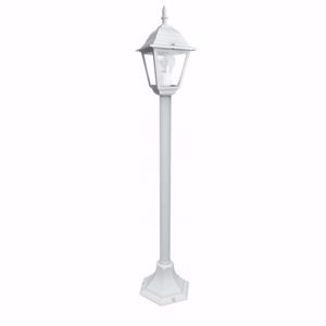 Lampione lanterna bianco per giardino ip44 e27 led