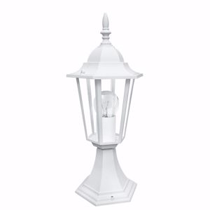 Lampione basso luce da giardino classico lanterna bianca ip44