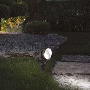 Faretto da giardino ip65 con picchetto orientabile antracite promozione fine scorte fp