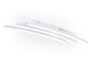 Plafoniera led moderna per salotto bianca vivida international bow 80cm