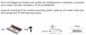 Kit di fissaggio 98064 per profilo alluiminoo strip led