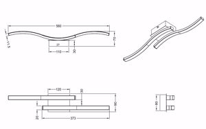 Plafoniera led 10w 3000k nero opaco design moderna