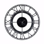 Grande orologio da parete 90cm metallo nero numeri romani