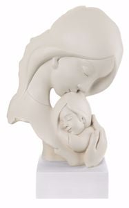 Soprammobile scultura nascita maternita da tavolo design moderna nocciola