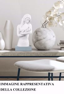 Maternita&apos; soprammobile moderno regalo nascita scultura da tavolo base colore argento