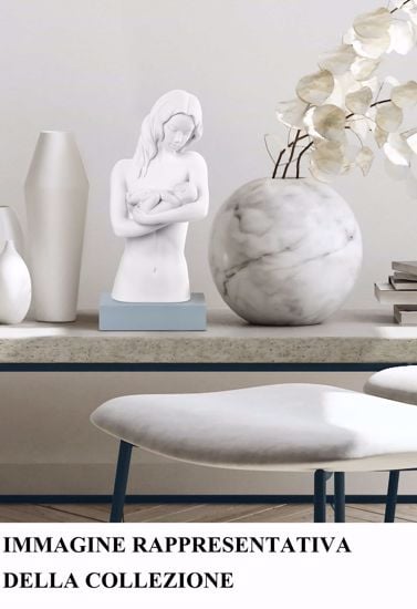 Maternita'' soprammobile moderno regalo nascita scultura da tavolo base colore argento