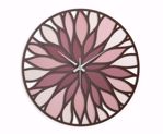 Orologio da parete rosa moderno rotondo legno design originale