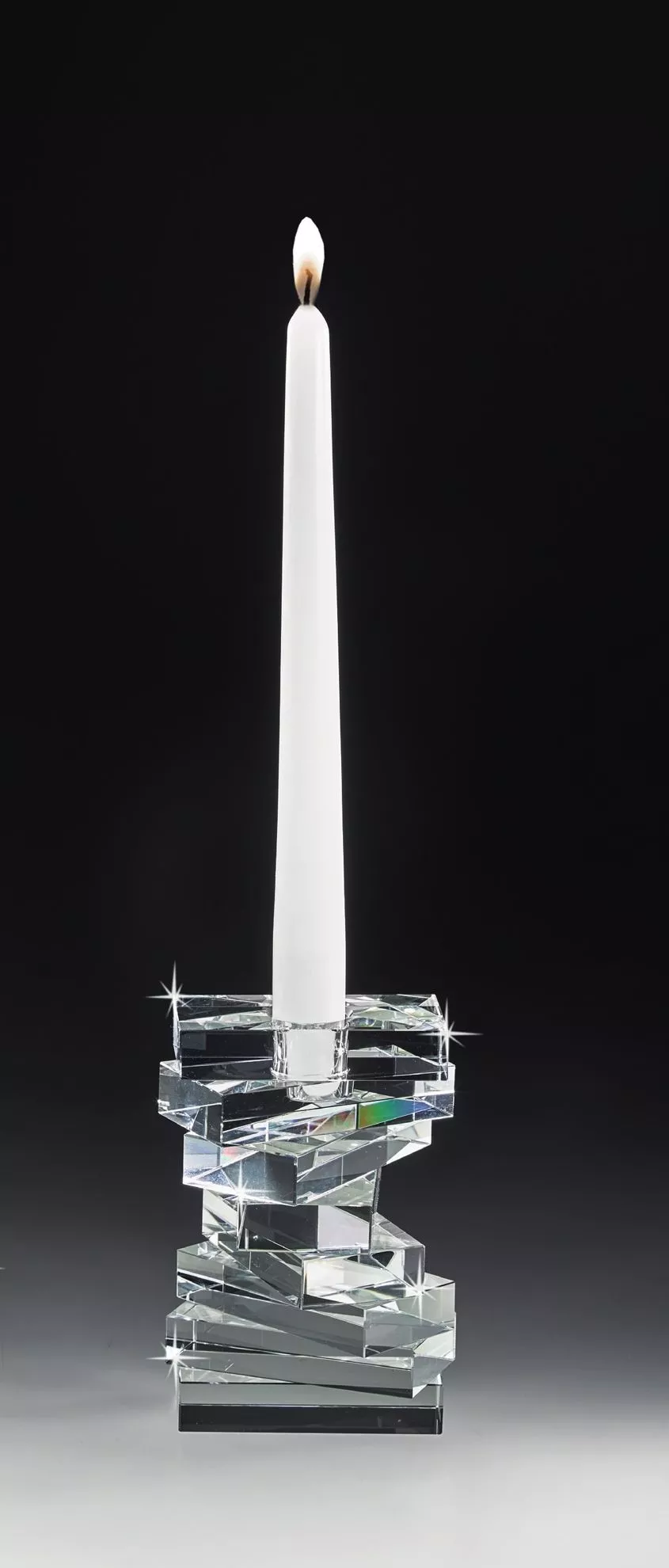 Portacandela candeliere piccolo da tavolo vetro cristallo design - 44A7