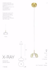 Lampada a sospensione per tavolo design trasparente miloox xray